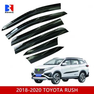 แผ่นบังแดดรถยนต์สำหรับ Toyota Rush สีดำ 6 ชิ้น ป้องกันฝน ป้องกันลม บังแดดหน้าต่าง ป้องกันลม - Product Image 2