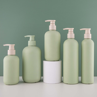 Venta al por mayor 200/260/300/400/500Ml verde Champú Acondicionador bomba botella conjunto vacío cosmético loción Flip Top botella de lavado de cara