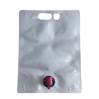 Pochettes souples personnalisées 2L et 3L en PE avec bec verseur, sacs en aluminium à valve gaufrée, recyclables pour l'emballage écologique du vin et du café
