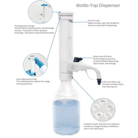 Distributeur de produits chimiques de laboratoire autoclavable à volume variable réglable 1-60ML Pipette Réactif liquide Distributeur de bouteilles