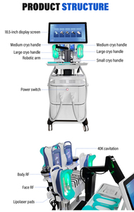 เครื่องกระชับสัดส่วน360เย็นแช่แข็งไขมัน criolipolisi Cavitation RF <span class=keywords><strong>cryolipolysis</strong></span> 9in1หน้าจอใหญ่ร้านเสริมสวยมืออาชีพ - Product Image 6
