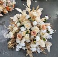 Bouquet de roses artificielles en soie de haute qualité, aspect naturel et toucher réel, longue durée, moderne, pour centre de table de mariage