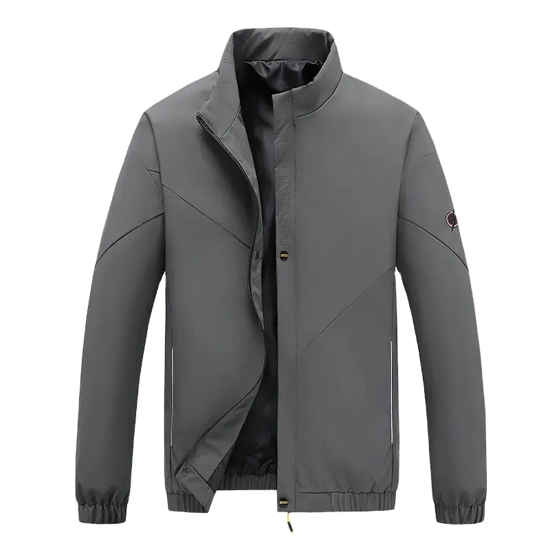 New Fashion Wholesale Plain Color Washed Casual Men's Jacket