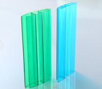 Accessoires de serre, profil de section H en polycarbonate coloré, 7 pièces