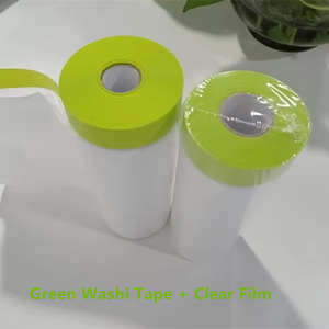 <span class=keywords><strong>Film</strong></span> de masquage <span class=keywords><strong>vert</strong></span> en PEHD, ruban adhésif washi transparent, qualité machine, souple, 8m/10m, bâche plastique, <span class=keywords><strong>film</strong></span> de protection automobile - Product Image 1