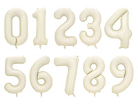 Ballons en aluminium géants de 40 pouces, couleur crème, chiffres 0-9, pour décoration de fête d'anniversaire ou de mariage (vente en gros)