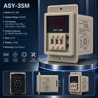 Minuteur numérique 3 chiffres ASY-3SM 220V AC 5A 50/60Hz 8 broches à montage sur panneau, contrôleur de temporisation pour automatisation industrielle de four