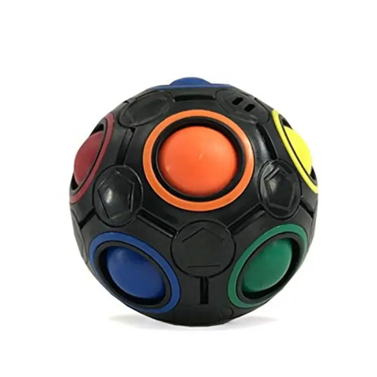 Khối Lập Phương Tốc Độ Cầu Vồng Fidget Ball Puzzle, Đồ Chơi Giáo Dục Rèn Luyện Trí Não Bóng Đá Mới Lạ EDC