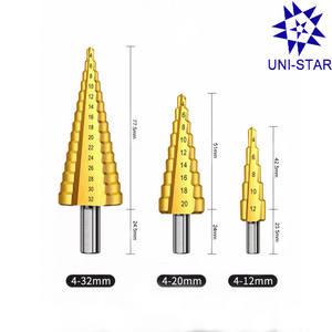 6 pièces HSS acier titane étape <span class=keywords><strong>foret</strong></span> ensemble 4-12/20/32mm métal trou Cutter bois cône noyau forage trou scie torsion scie perceuse - Product Image 3