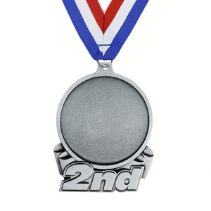 Medalla Conmemorativa de Aleación de Zinc Duradera para Eventos Deportivos, Competiciones de Fútbol, 123er Lugar, Grabada con Láser, para Colgar en la Escuela - Product Image 3