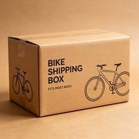Boîte d'expédition pliable pour vélo, impression personnalisée, carton ondulé double paroi haute résistance, boîte de rangement pour vélo