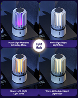 Lampe anti-moustiques électrique rechargeable par USB, lumière UV, piège à insectes à choc 3000V, double usage, étanche, lampe de nuit portable pour le camping