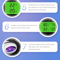 Machine de détecteur d'analyse d'humidité de la peau du visage Mini portable numérique à usage domestique Analyseur de peau du visage
