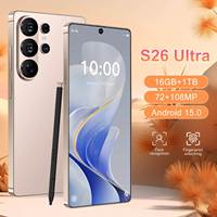 Téléphones mobiles 5G S26 Ultra 7,3 pouces à succès, 16 Go + 1 To, processeur Deca Core, Android 15, Smartphone cellulaire CDMA LTE