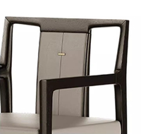 Professionnel sur mesure style contemporain tissu nordique structure solide fauteuil en bois rembourré fauteuil de restaurant