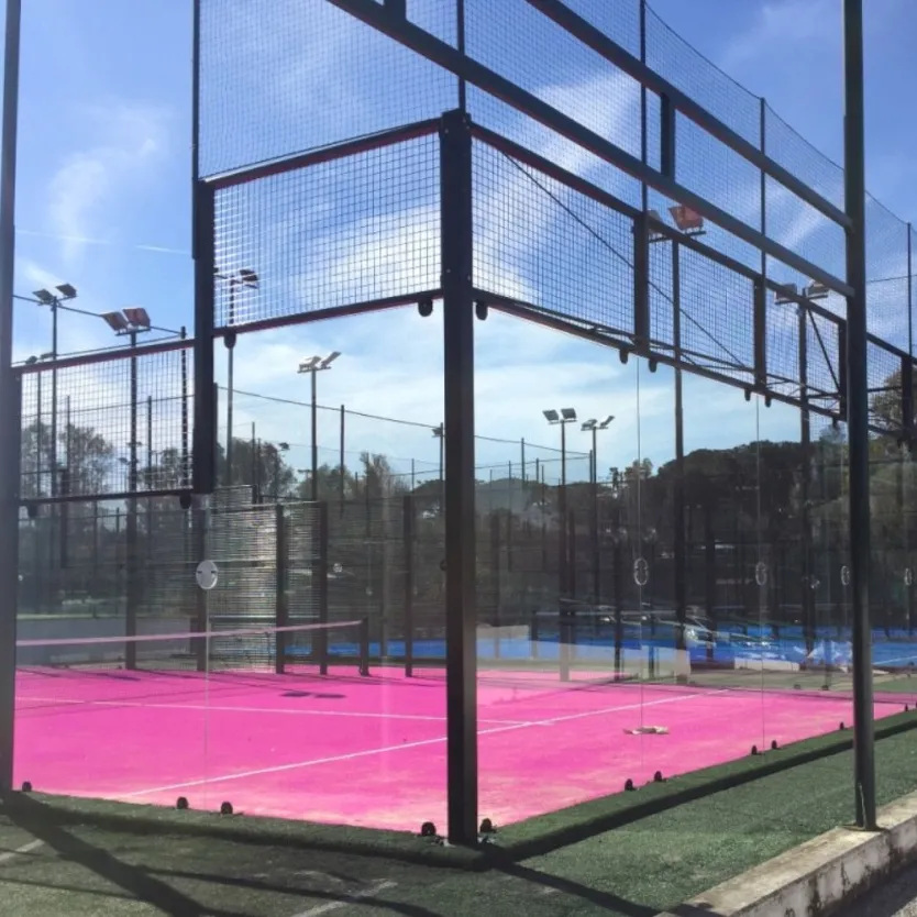 Commercio all'ingrosso della fabbrica rosa vendita diretta di alta qualità erba sintetica panoramica campo da Paddle Paddle Tennis campo da Hockey