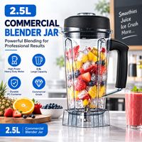 Yihouse PB-X30 Mixeur Électrique 2,5 L avec Lame en Acier Inoxydable et Bol en Plastique - Durable et Résistant à l'Eau