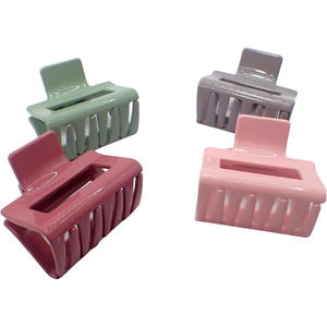 Vente en gros de pinces à cheveux géométriques de 5 cm, pinces à cheveux rectangulaires de couleur bonbon, pinces à cheveux mates, accessoires pour cheveux pour femmes et filles, pour tous les jours - Product Image 2