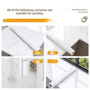 Wallpaper Marmer Tempel Sendiri, Kertas Kontak PVC Tahan Air untuk Meja Dapur, Furnitur - Product Image 4