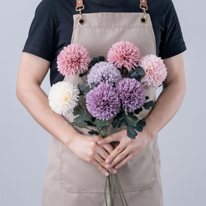 Bunga Sutra Buatan Tangan Bentuk Bola Dandelion Krisan Tangkai Panjang Modern untuk Rumah Dapur Pesta Pernikahan Paskah Hari Ibu - Product Image 2