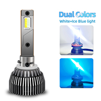 Luz Antiniebla LED Universal de Doble Color 12V 880 881 H11 9005 9006 9012 120W Blanco/Azul Hielo para Coche/Camión, Bombilla de Luz Exterior
