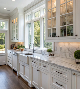 Armoire de cuisine en bois robuste Armoire compacte équipée de tiroirs <span class=keywords><strong>Kitchenette</strong></span> murale peu encombrante pour cuisines de petits appartements - Product Image 5