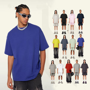 Wholesale High Quality 230gsm Blank Drop Shoulder t Shirt Cotton Heavyweight Oversized <b>Tshirt</b> Custom <b>Men's</b> T-shirts - Product Image 1