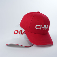 Casquette de baseball en coton personnalisée à 6 panneaux avec visière sandwich, casquettes de baseball structurées à cadre A avec logo brodé personnalisé