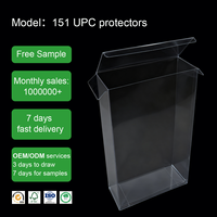 Boîte de présentation en plastique pour collection Ultra Premium 151 UPC avec matériaux recyclés, design personnalisable en PET, boîtes en acétate