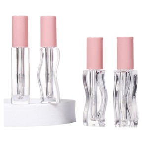 Mejor precio Mejor 2,5 ml Tubo de brillo de labios de onda transparente Tubos de brillo de labios vacíos Rosa Tubos de brillo de labios rosa - Product Image 5