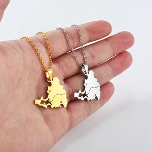 Colliers à pendentif en acier inoxydable avec strass SXM Saint Martin - Product Image 5