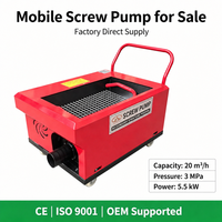 Pompe à vis pour béton de coulage secondaire pour bâtiments résidentiels, mini-machine d'alimentation en mortier