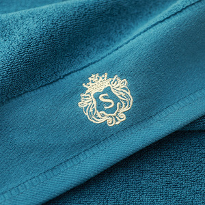 Serviette de luxe légère brodée LOGO serviette de visage en coton épaissi serviette d'hôtel ensemble de serviettes de ménage - Product Image 4