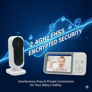 Monitor Inteligente para Bebés de Fábrica Directa, Compatible con OEM/ODM, Cámara de Vigilancia con Modo Vox, Aplicación Tuya Smart WiFi para Mayoristas - Product Image 4