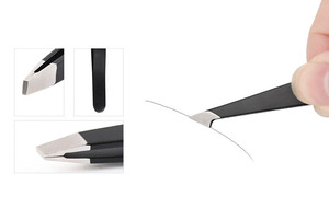 Logo personalizzato all'ingrosso pinzette per modellare le sopracciglia in acciaio ad alta precisione pinzette per ciglia <span class=keywords><strong>curve</strong></span> per sopracciglia Set pinzette per sopracciglia nuovo - Product Image 5