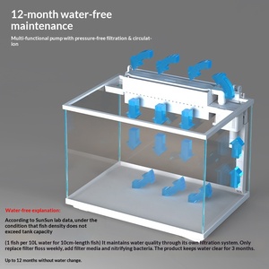 Akuarium Rumah Tangga Kecil Model Terbuka dengan Layar Digital Kontrol Sentuh Kaca Super Ultra-Putih untuk Ikan Hias Lainnya - Product Image 2