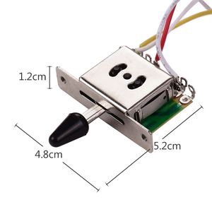 ชุดสายไฟกีตาร์ไฟฟ้าแบบเปลี่ยนได้ พร้อมสวิตช์ปรับระดับเสียง 1 ตัว ปรับโทนเสียง 2 ตัว แจ็ค 1 ตัว ตัวต้านทาน 500K สวิตช์แบบ 5 ทาง สำหรับกีตาร์ <span class=keywords><strong>Stratocaster</strong></span> - Product Image 3