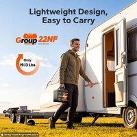 Batterie LiFePO4 LiTime 12V 100Ah Groupe 22NF Mini Bluetooth à décharge profonde pour camping-car, camion, marine - Vente en gros