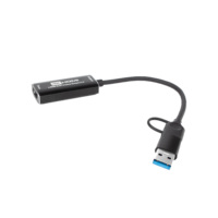 Carte de capture vidéo USB-C USB3.0 deux-en-un HD 4K 2K 1080P en alliage d'aluminium pour diffusion en direct de jeux vidéo