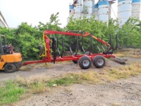 Grappin de chargement de bois à essence avec grue, capacité de levage de 2 tonnes, pour la foresterie