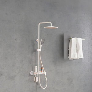 عدة وظائف سقوط المطر الساخن والبارد رش عمود البيانو مفتاح مجموعة دش أبيض نظام دش المطر - Product Image 2