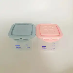 Недорогой пищевой пластиковый контейнер для хранения с крышкой, новый дизайн