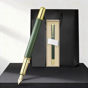 Custom Luxury Metal Fountain <b>Pen</b> Set Custom <b>Pens</b> 0.5mm Writing Width Student & Men's Calligraphy Gift Box for Finance Use - Product Image 2