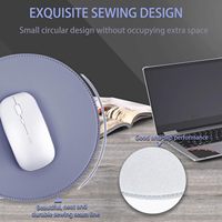 Tapis de souris, tapis de souris ultra fin en cuir PU imperméable, bords cousus, compatible avec les ordinateurs, tapis de souris, bureau/maison