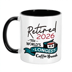 Mug à café en céramique amusant pour la retraite, 11 oz, compatible micro-ondes, pour employé de bureau, collègue, ami, maman, papa, vaisselle quotidienne - Product Image 1