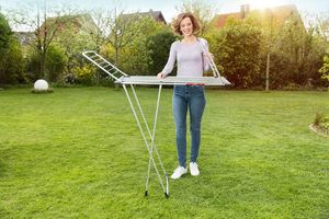 Séchoir à linge ailé pliable à prix d'usine, séchoir extérieur et intérieur sur pied en fil métallique - Product Image 3