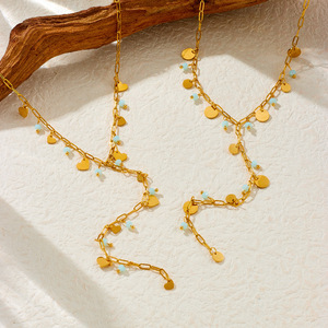Stainless Steel Rhinestone Heart Y-Shape <b>Long</b> Tassel <b>Necklace</b> For Daily Party Wear - Product Image 4