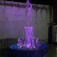 Fontaine musicale d'eau de jardin compacte avec lumières, en acier inoxydable, flottante et dansante, pour extérieur, portable et durable, design gratuit