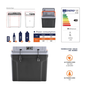 EVERCOOL Réfrigérateur portable à semi-conducteurs 24L 12V/220V Chauffant en mousse PP pour <span class=keywords><strong>camping</strong></span>, voiture, stockage de boissons, faible consommation d'énergie, compatible Tesla Model Y - Product Image 2