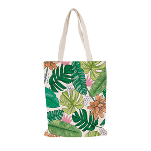 Sac fourre-tout en <span class=keywords><strong>toile</strong></span> pour femmes imprimé floral plantes fourre-tout cadeau pour femmes sac réutilisable sac d'épicerie en <span class=keywords><strong>toile</strong></span> - Product Image 1